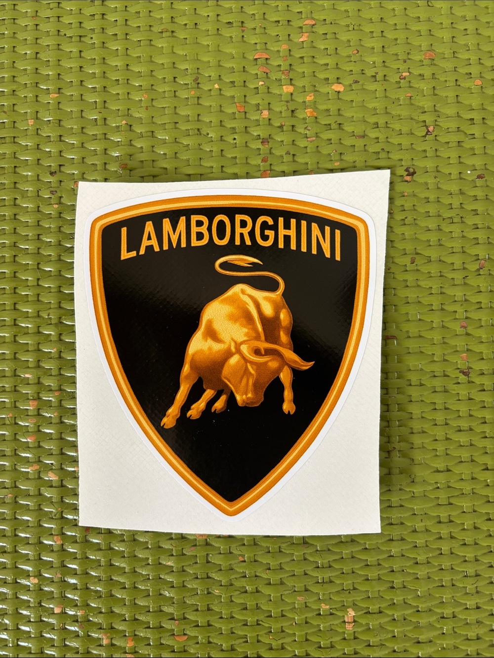 Lamborghini Black and Gold Shield Emblem Sticker